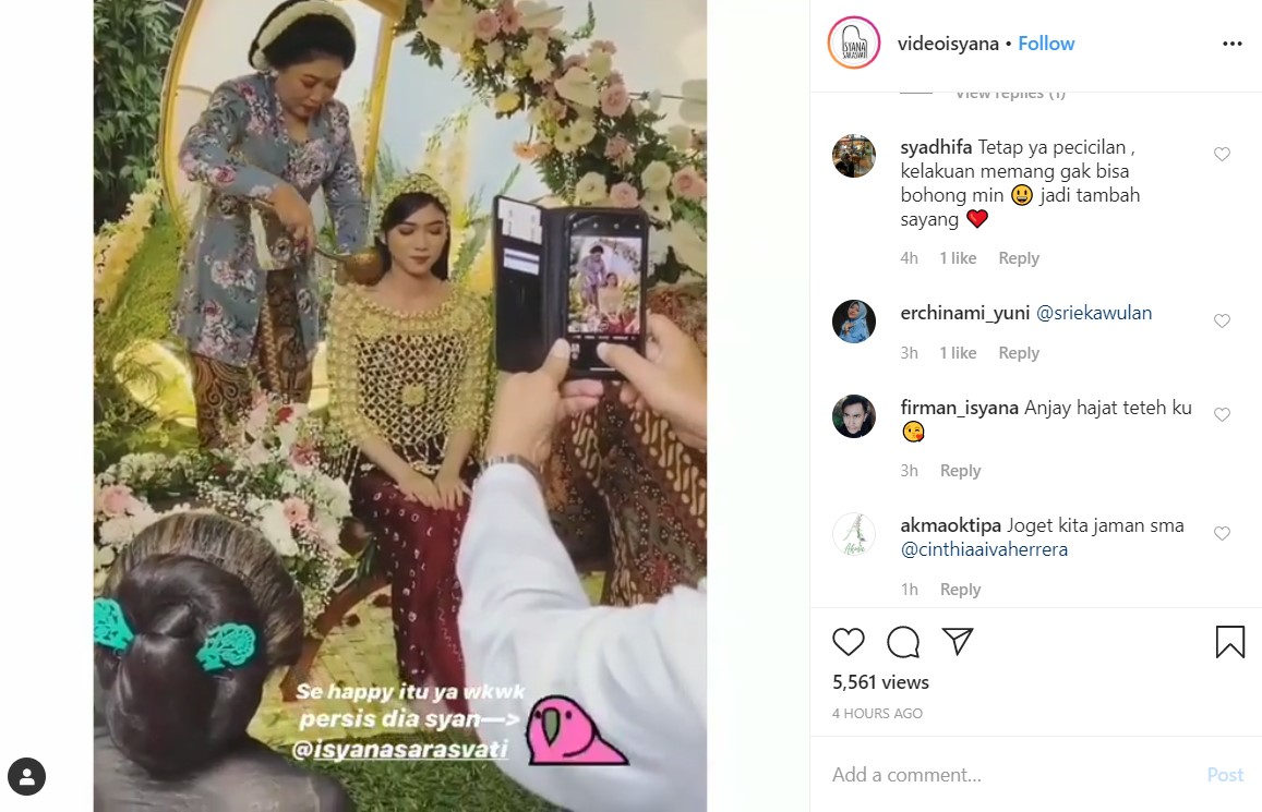 Isyana Sarasvati Tetap Pecicilan Saat Jalani Prosesi Siraman Tuai Gelak Tawa