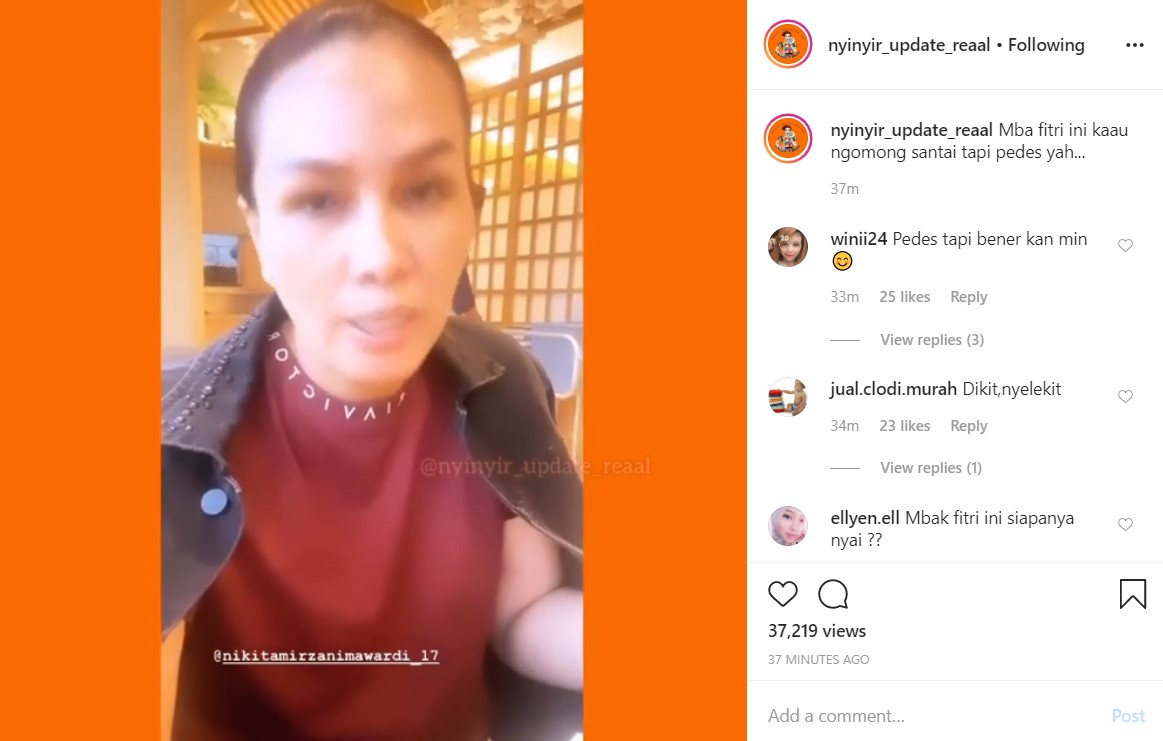 Sahabat Nikita Mirzani Didesak Netizen Untuk Beri Tanggapan Soal Postingan Bijak Dipo Latief