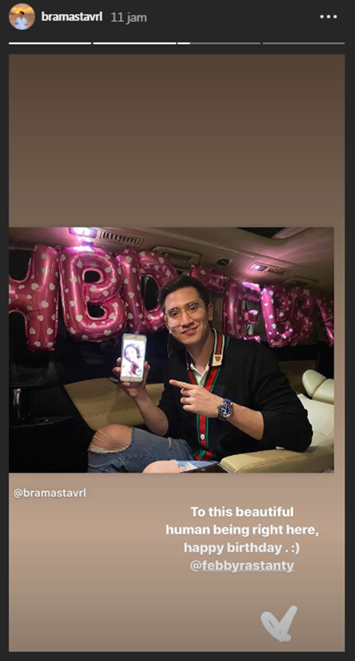 Verrell Bramasta Rayakan Ulang Tahun Febby Rastanty, Netter Doakan Berjodoh