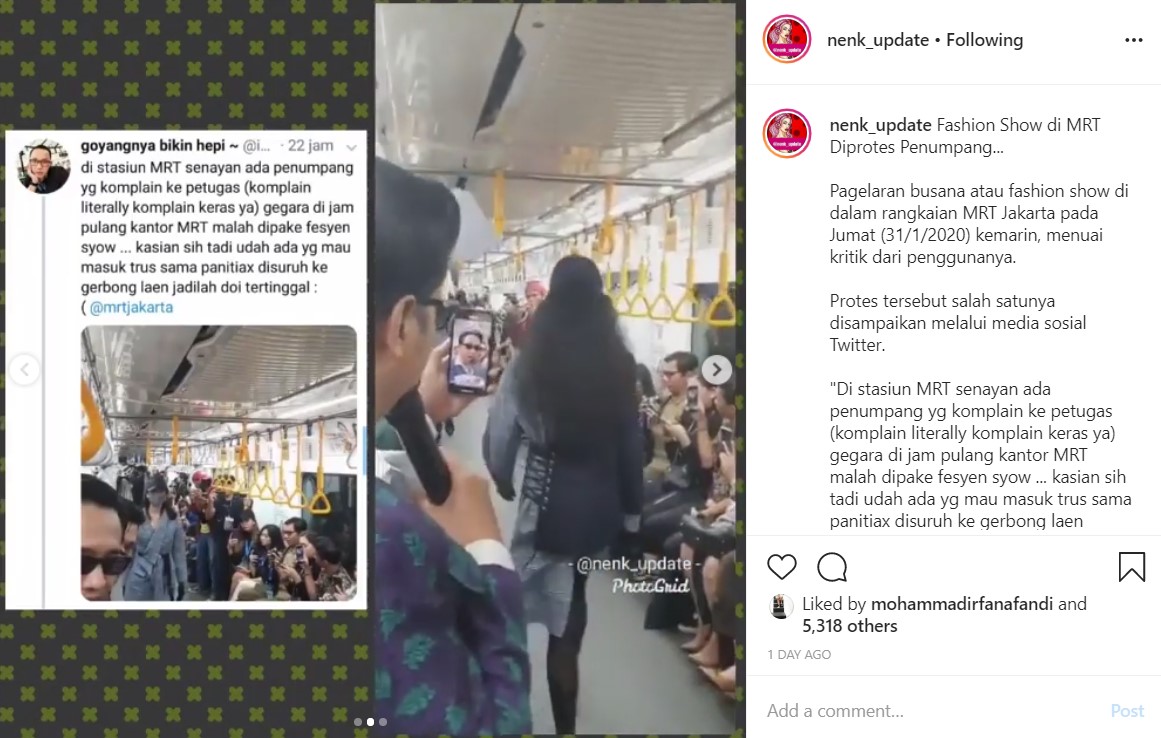 Gofar Hilman Sampaikan Permintaan Maaf Usai Jadi MC Fashion Show di MRT