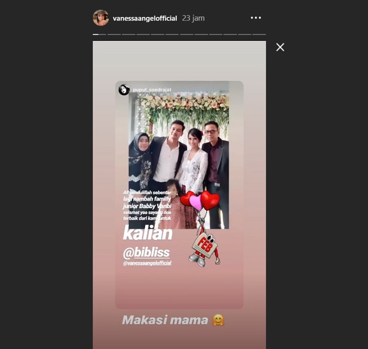 InstaStory Ibu Tiri Vanessa Angel