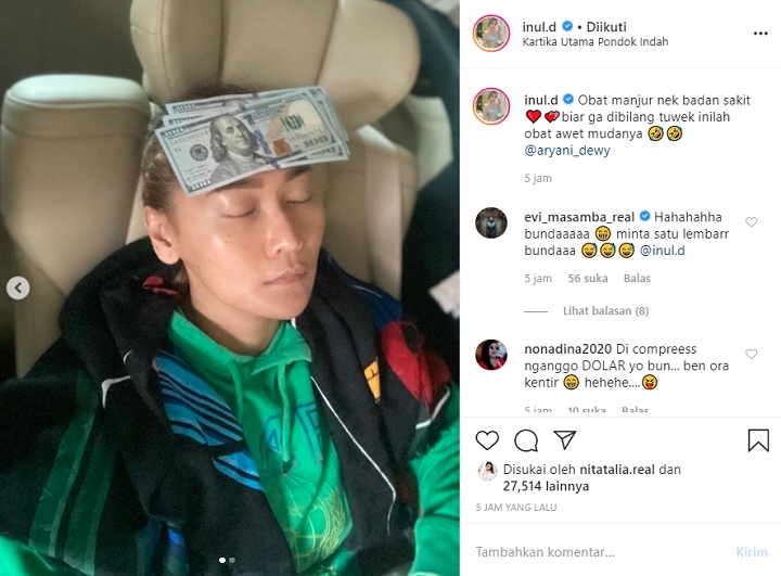 Postingan Inul Daratista Dikompres Uang Dolar