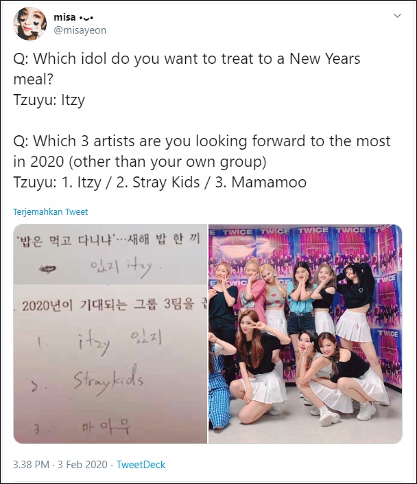 Tzuyu Twice Sebutkan 3 Nama Ini Jadi Grup Yang Paling Ia Nantikan Di Tahun 2020