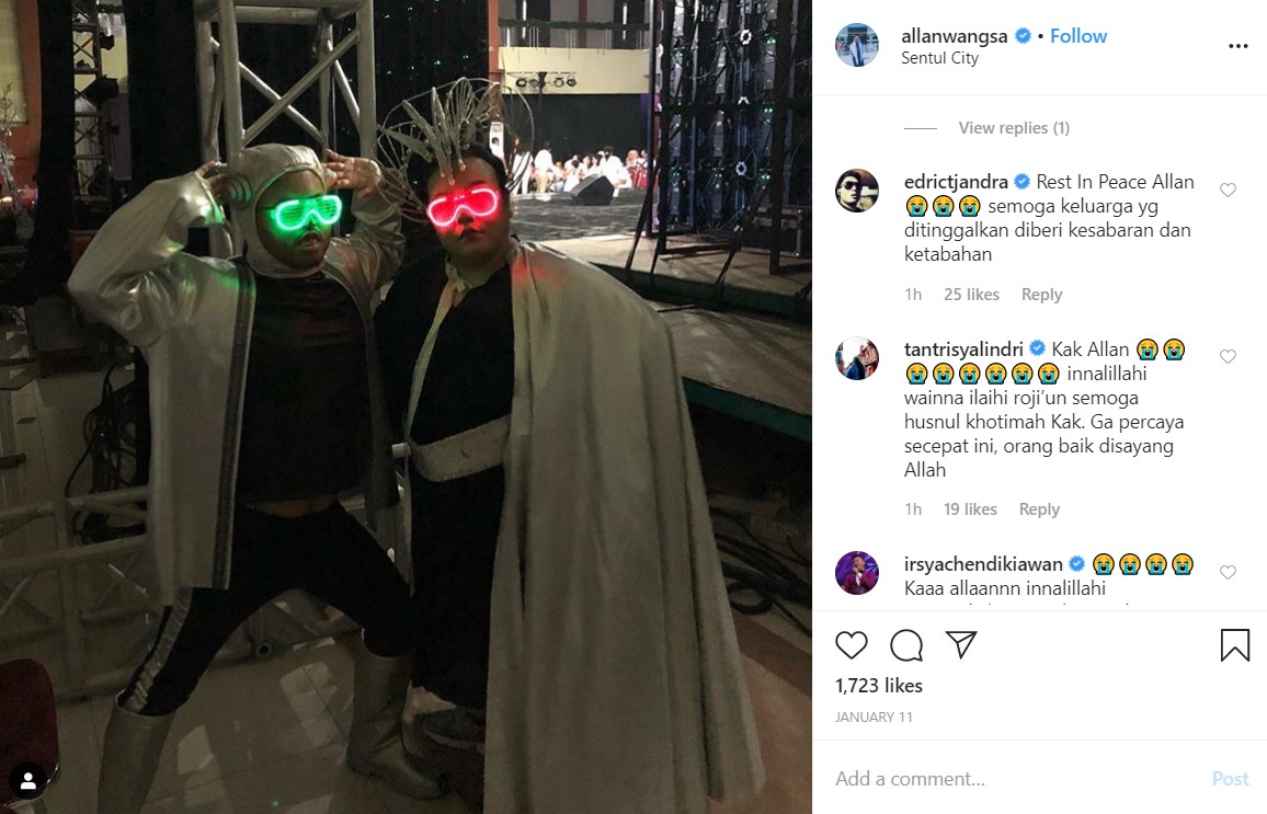 Meninggal Dunia, Postingan Terakhir Allan Wangsa Banjir Ungkapan Duka dari Rekan Artis