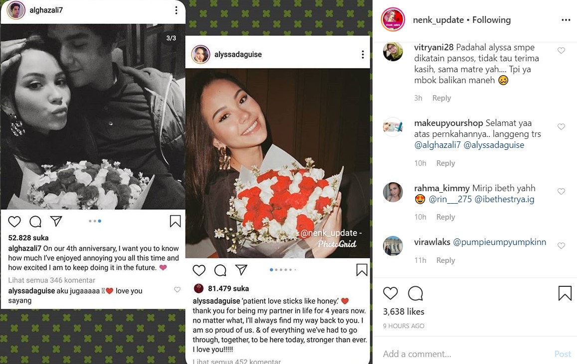 Al Ghazali Didesak Segera Menikah Saat Rayakan Anniversary 4 Tahun Bareng Pacar