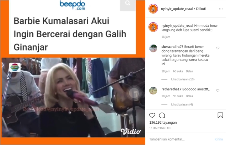 Barbie Kumalasari dan Galih Ginanjar Digosipkan Bakal Cerai, Ramalan Wirang Birawa Terbukti?
