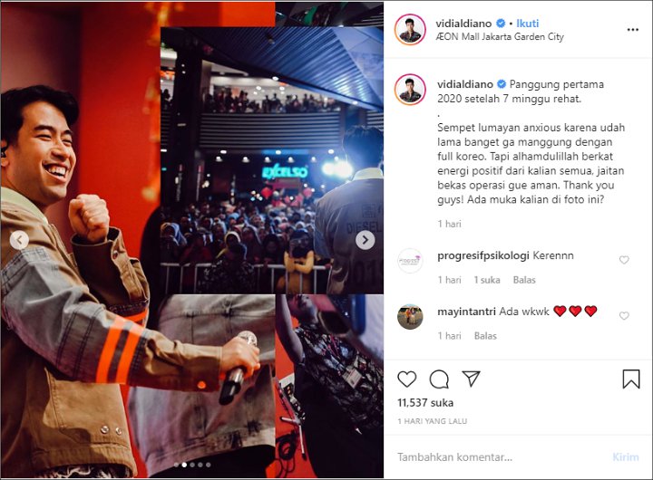 Vidi Aldiano Manggung Perdana