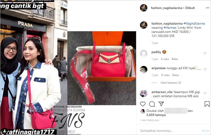 Nagita Slavina Harga Tas Selangit