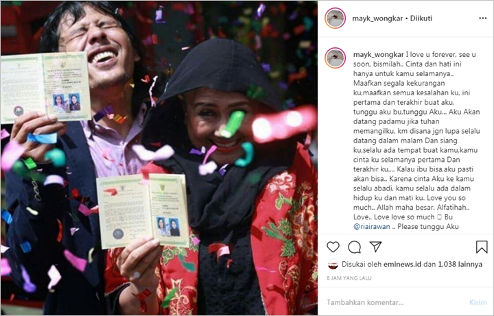 Kembali Curhat Rindu Mendiang Ria Irawan, Suami: Tolong Tunggu Aku Sayang