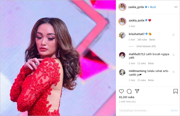 Kriss Hatta Disindir Cari Sensasi Usai Genit Beri Emoji Cium di Postingan Zaskia Gotik