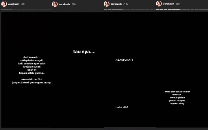 Aura Kasih Ngeluh Kaki Sakit hingga Tak Bisa Berjalan Diduga Guna Guna ternyata cuma Asam Urat