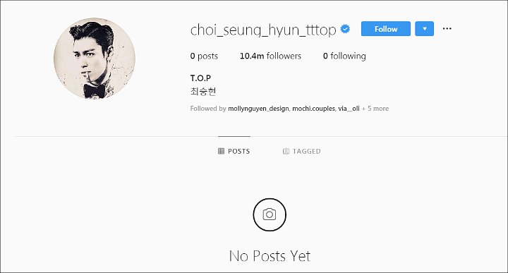 T.O.P Big Bang Hapus Semua Postingan Instagram, Mantap Tak Mau Comeback di Korea?