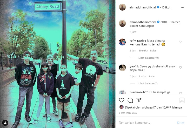 Ahmad Dhani Bagikan Foto Keluarga Saat Mulan Jameela Mengandung Safeea