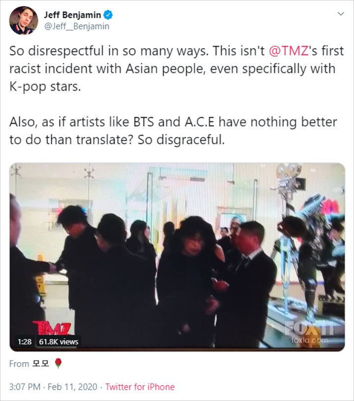 TMZ Dikecam Rasis dan Tak Sopan ke Pemain \'Parasite\' Hingga Sebut A.C.E Member BTS