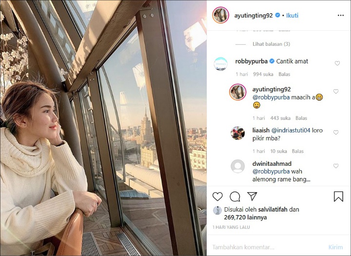 Robby Purba Puji Ayu Ting-Ting Cantik, Netizen Ramai Doakan Berjodoh