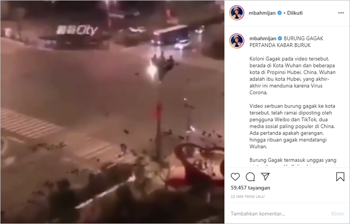 Mbah Mijan Komentari Heboh Video Ribuan Burung Gagak Serbu Kota