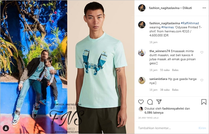 Harga Kaus Raffi Ahmad