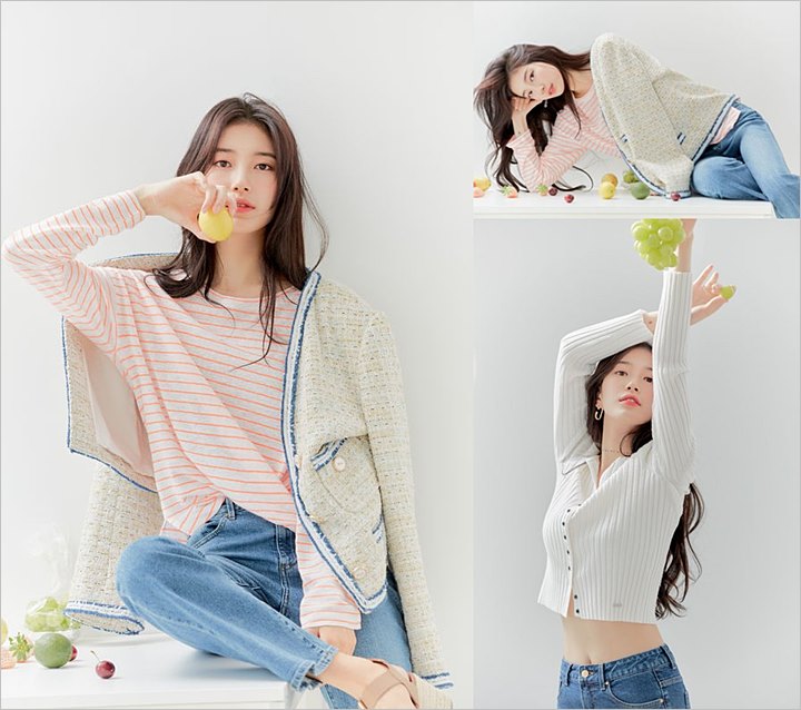 Suzy Pamer Perut Kencang Di Iklan Guess, Body Langsing Nya Bikin Orang Lain iri 
