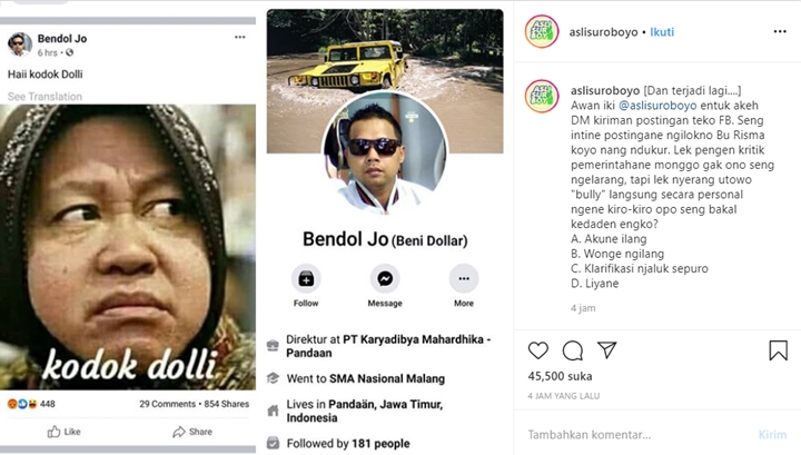 Usai \'Kodok Betina\', Walkot Surabaya Risma Kini Dihina \'Kodok Dolli\'