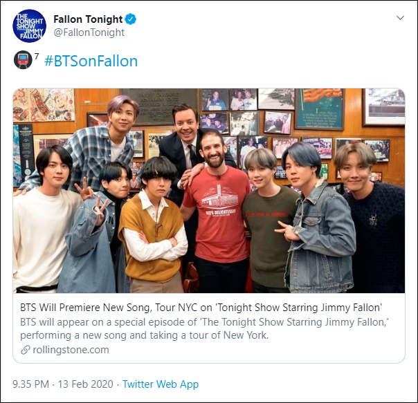 BTS Bakal Tampilkan Lagu Baru Di \'The Tonight Show Starring Jimmy Fallon\', Catat Tanggalnya!