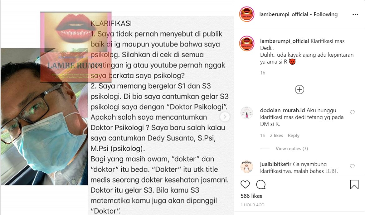 Dedy Susanto Beri Klarifikasi Usai Revina Vt Bongkar Soal Lisensi Izin Psikolog