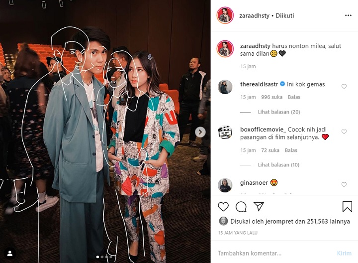 Iqbaal Ramadhan dan Adhisty Zara Foto Bareng, Dian Sastro Ikut Komentar Begini