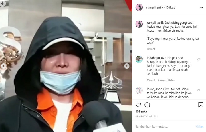 Lucinta Menangis Usai Diatangkap Kasus Narkoba