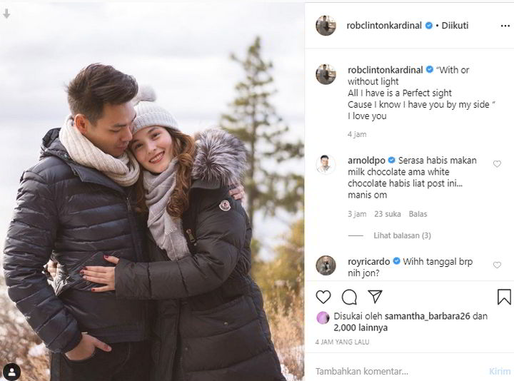 Chelsea Islan Rayakan Valentine dengan Rob Cardinal