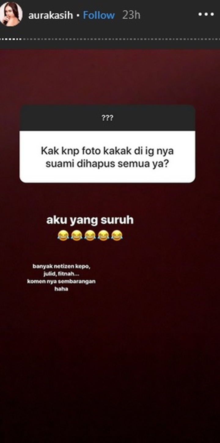 Aura Kasih Akhirnya Ungkap Alasan Sebenarnya Suami Hapus Foto Bareng di Instagram