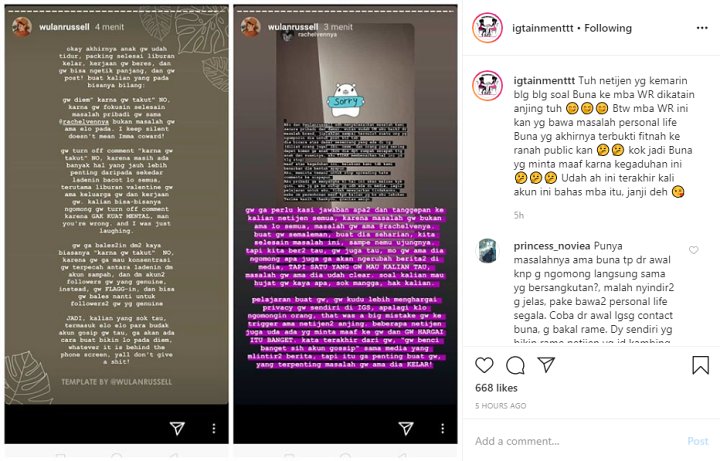 Benarkan Baikan dengan Rachel Vennya, Wulan Russel Salahkan Netizen dan Ngaku Benci Akun Gosip