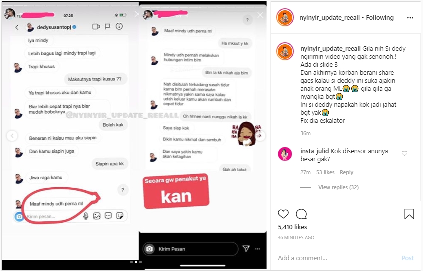 Satu Persatu Muncul, Korban Dedy Susanto Beber Bukti Chat Mesum Hingga Kirim Video Tak Senonoh