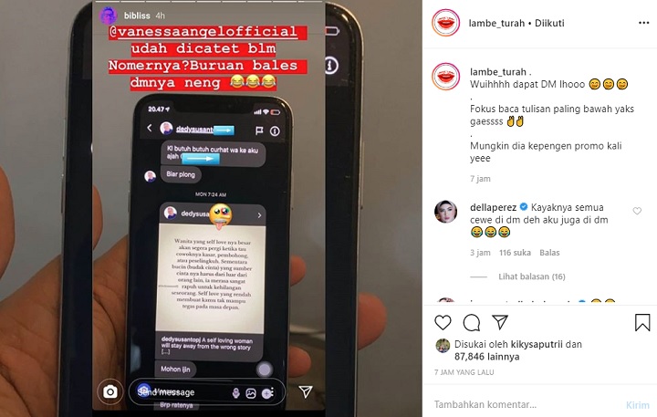 Vanessa Angel Ditanya \'Tarif\', Della Perez Ternyata Juga Dapat Pesan dari Dedy Susanto