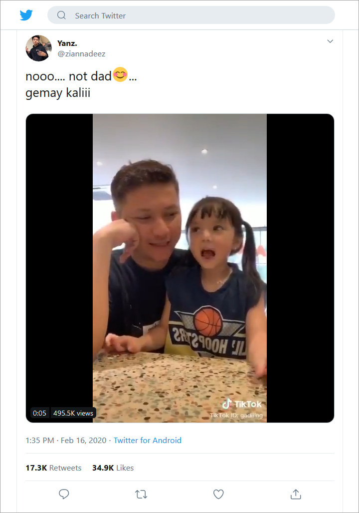 TikTok Gading Larang Gempi Punya Pacar Banjir Reaksi Gemas