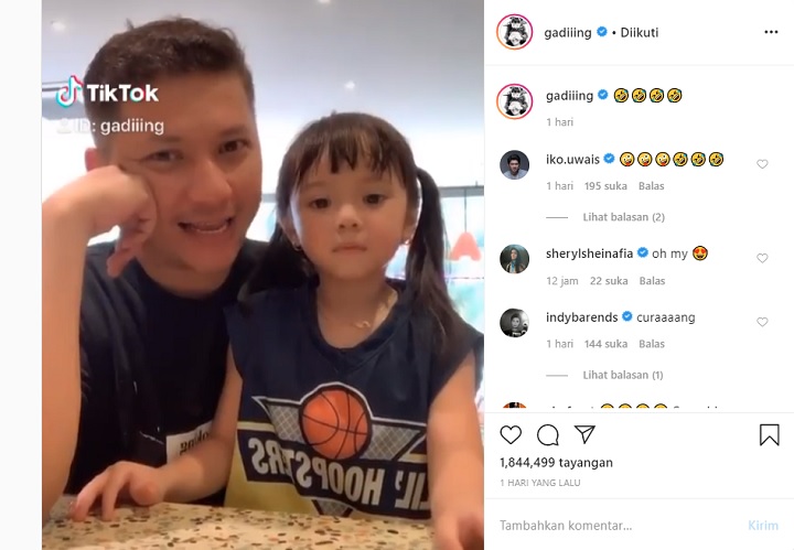 Main TikTok Bareng, Jawaban Gempi Saat Dilarang Gading Marten Punya Pacar Ditonton 2 Juta Orang