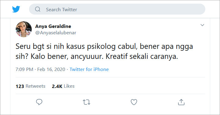 Ikuti Perkembangan Kasus Dedy Susanto, Anya Geraldine \'Puji\' Caranya yang Kreatif