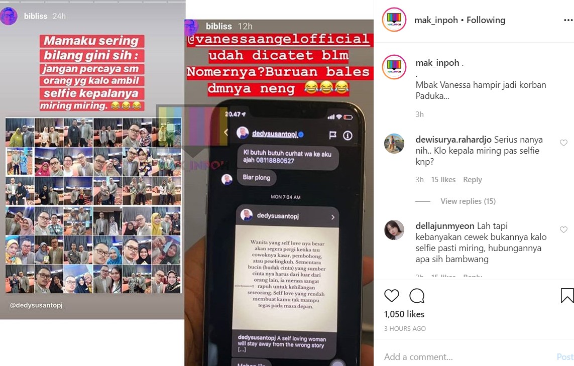 Suami Vanessa Angel Soroti Pose Dedy Susanto Selalu Memiringkan Kepala Tiap Kali Selfie