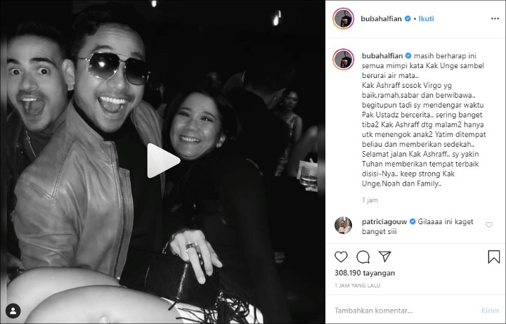 Bubah Alfian Bikin Nangis Usai Unggah Video Kenangan Bareng Mendiang Ashraf Sinclair