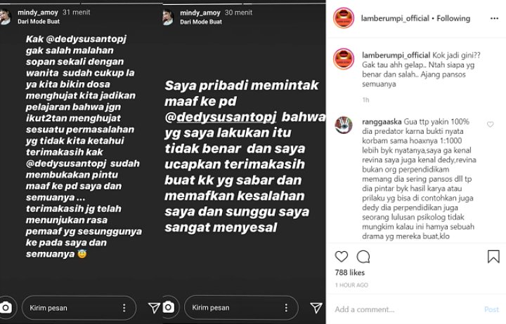 Perempuan Yang Mengaku Korban Dedy Susanto Kini Meminta Maaf Usai Sebarkan Chat Mesum