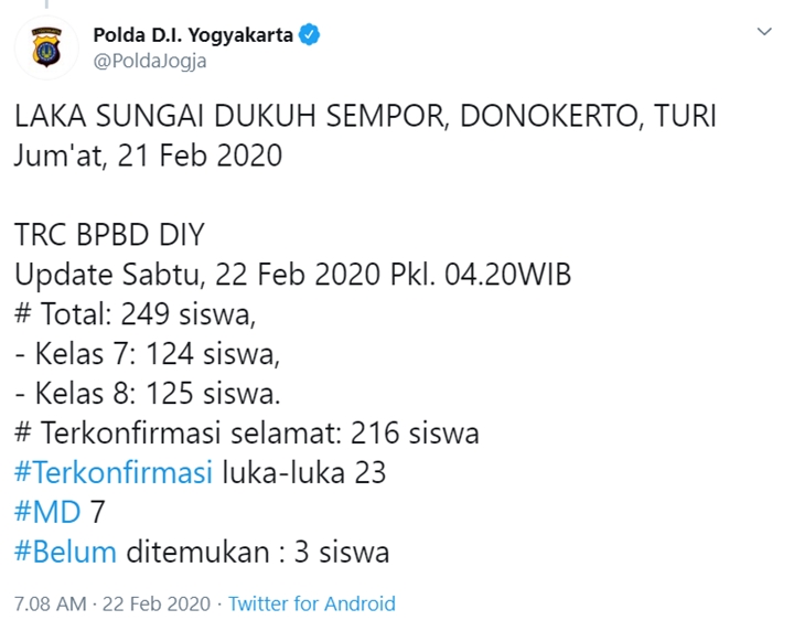 7 Siswa SMP di Sleman Tewas Terseret Arus, Detik-Detik Mencekam Jelang Kejadian Terungkap