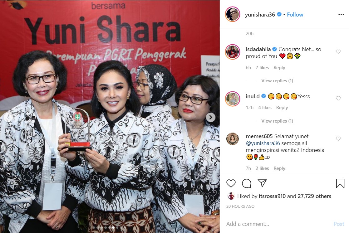 Yuni Shara Didaulat Sebagai Perempuan PGRI Penggerak Perubahan