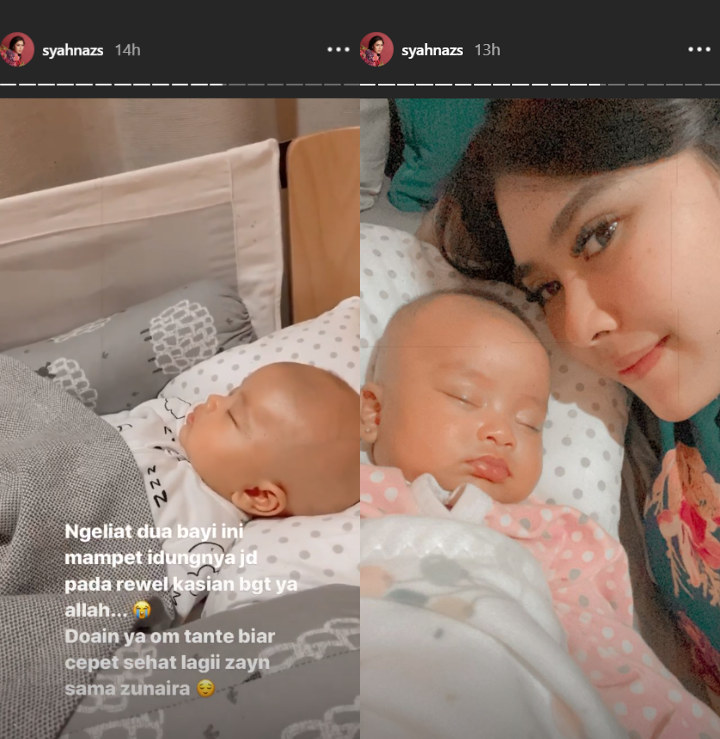 Syahnaz Sadiqah Ngaku Stres Saat Bayi Kembarnya Jatuh Sakit Secara Bersamaan