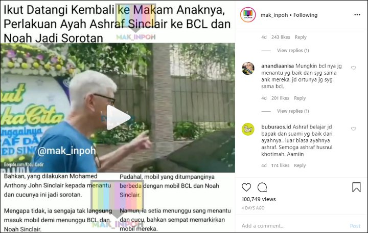 Ayah Mertua BCL Dipuji