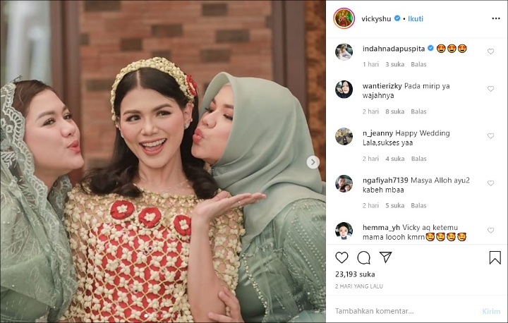 Adik Bungsu Vicky Shu Menikah, Netizen Sebut Sekeluarga Mirip
