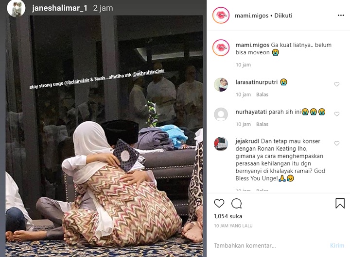 Jane Shalimar Hadir di Tahlilan 7 Hari Ashraf Sinclair, Bagikan Foto Haru BCL dan Noah Saling Peluk