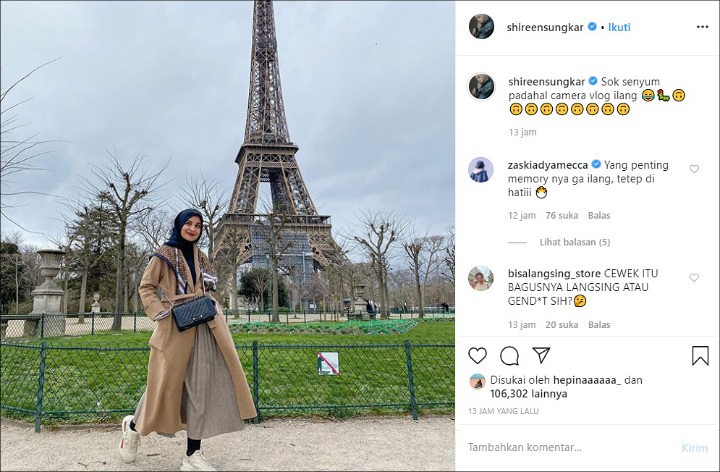 Shireen Sungkar Curhat Kamera Hilang Saat Liburan di Paris