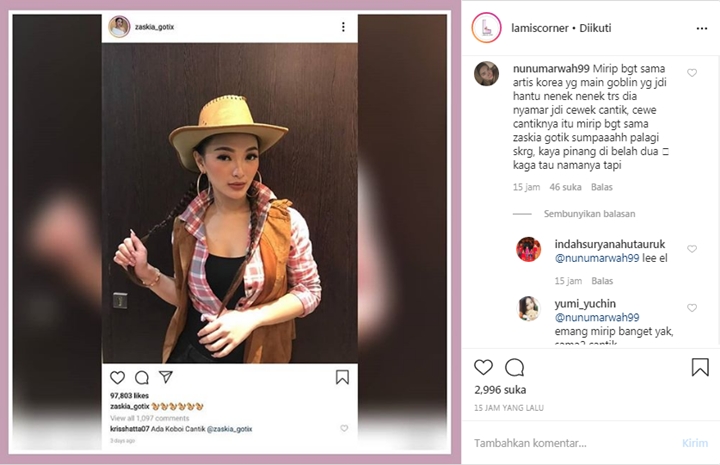 Zaskia Gotik Mirip Lee El Goblin