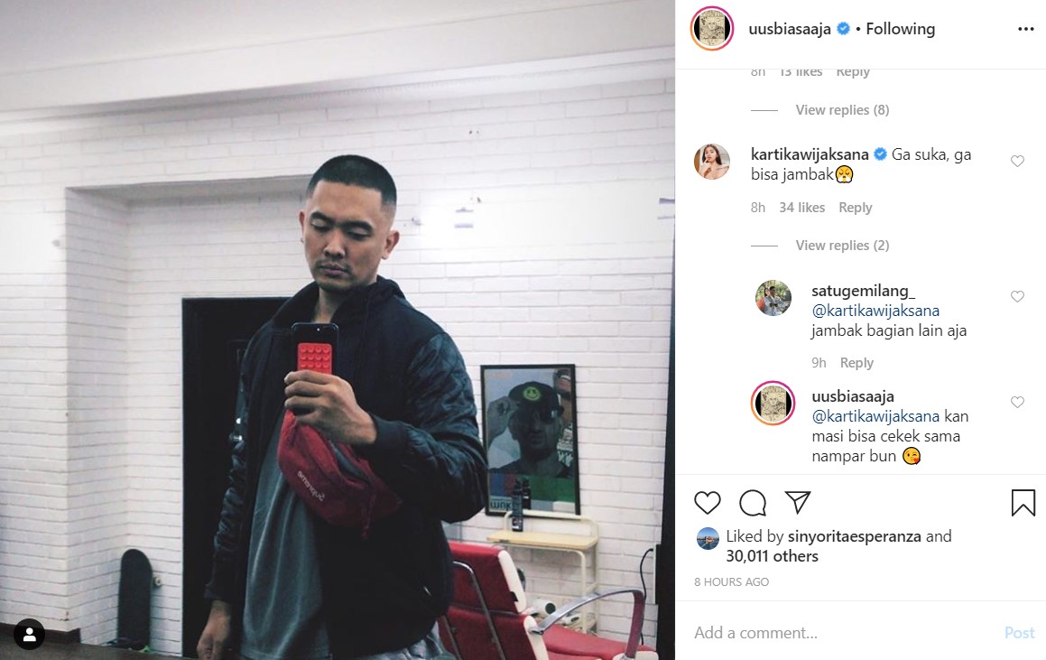 Uus Ganti Model Potongan Rambut, Komentar Istri Kesal Tak Bisa Jambak Jadi Sorotan