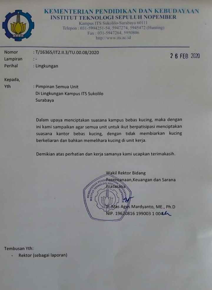 Surat Imbauan ITS