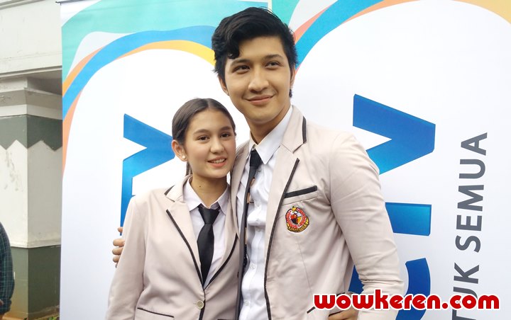 Zoe Abbas dan Aditya Zoni Saat syuting sinteron 'Kisah Cinta Anak Tiri'