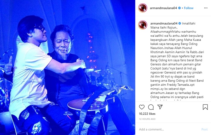 Musisi Legendaris Oding Nasution Meninggal, Armand Maulana Punya Kesan Manis tentang Mendiang